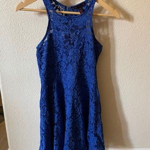 Lace blue summer dress